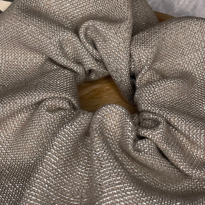Chouchou beige pailleté