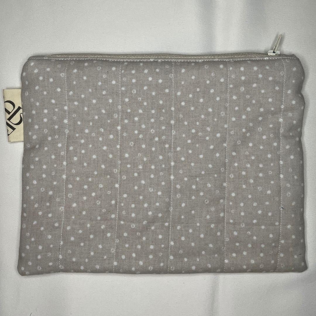Mini pochette à pois beige