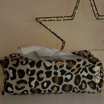 Boîte à mouchoir léopard