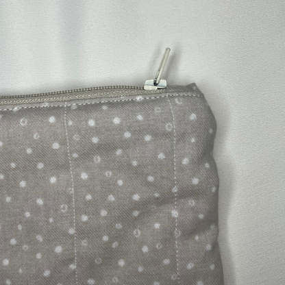 Mini pochette à pois beige