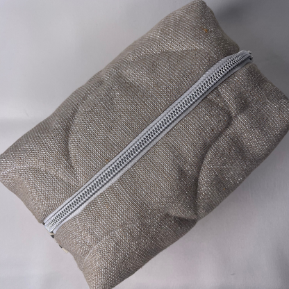 Trousse de toilette beige argenté - MINI