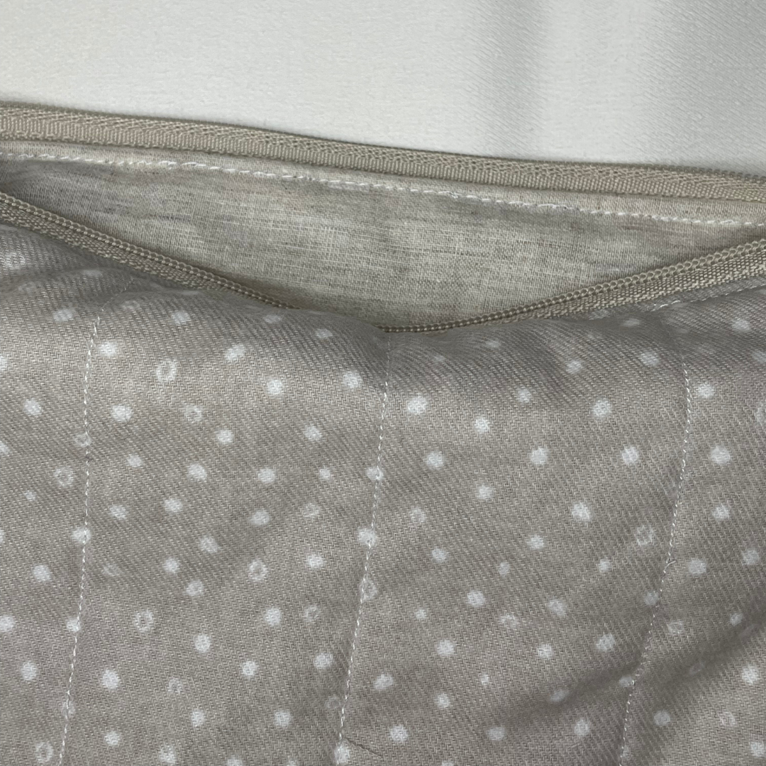 Mini pochette à pois beige