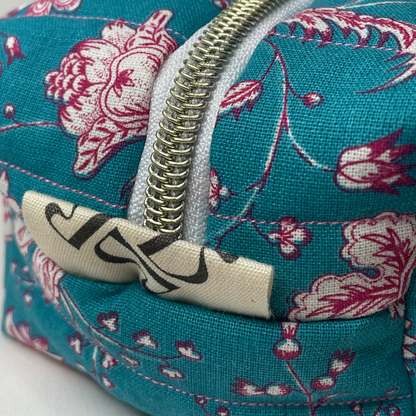 Trousse de toilette mandala bleu et rose - MINI